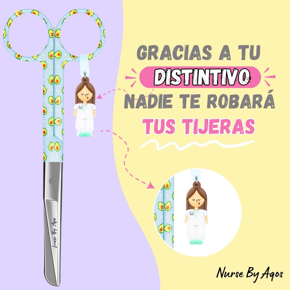 Tijeras rectas punta afilada — Aguacate Rosa