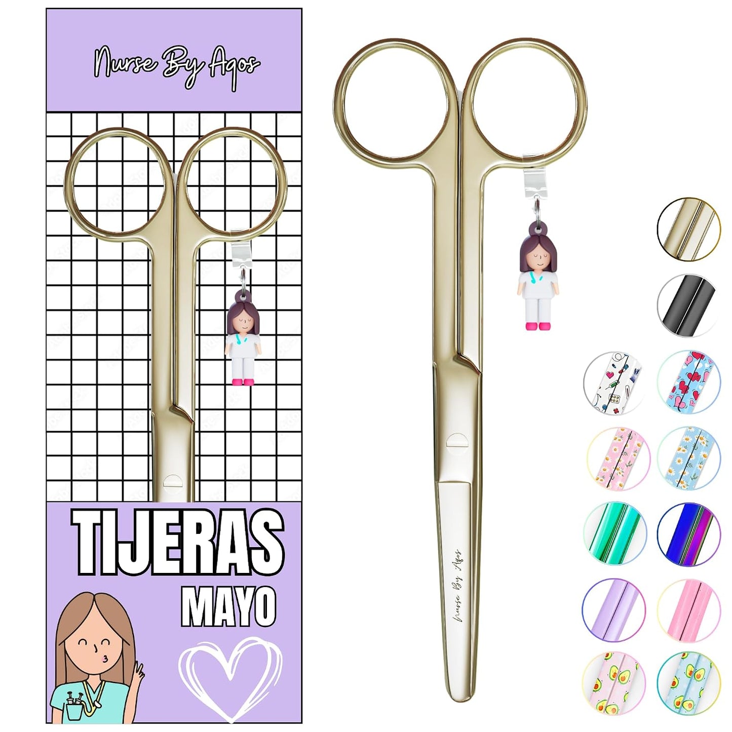 Tijeras Mayo punta roma — Rose Gold