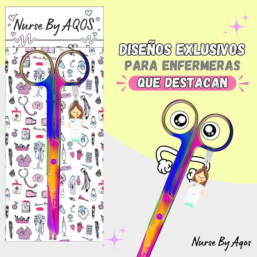 Tijeras rectas punta afilada — Rainbow
