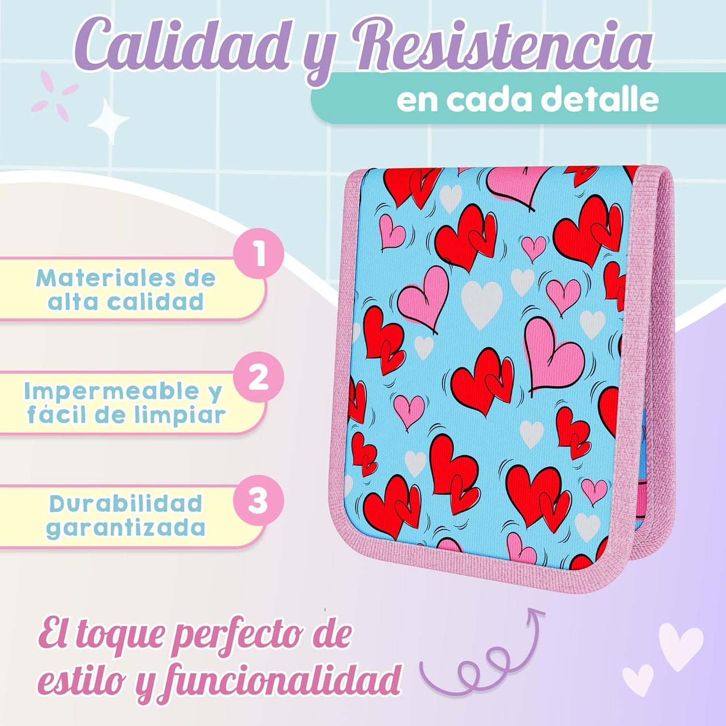 Salvabolsillos organizador de enfermería — Corazones Azules