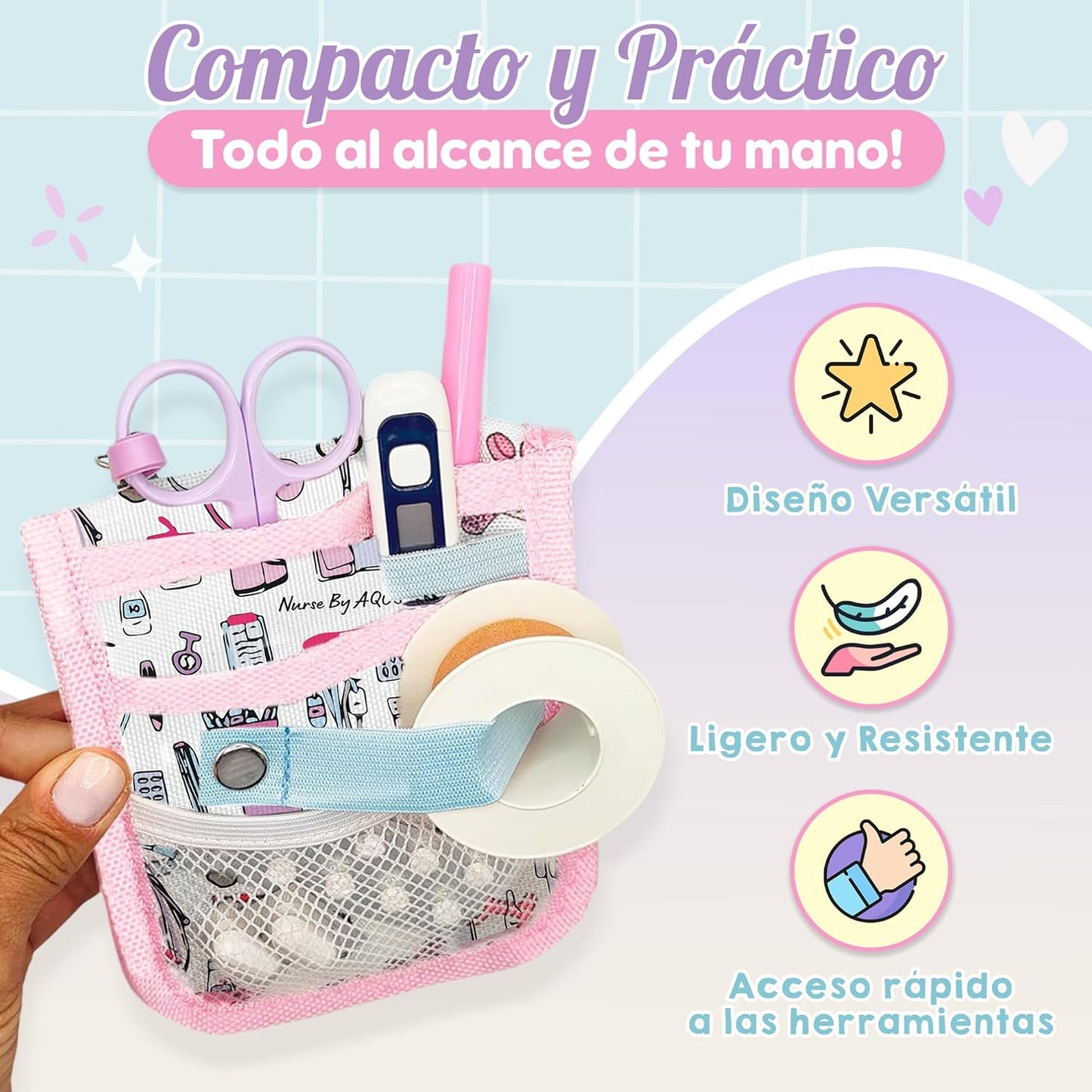 Salvabolsillos organizador de enfermería — Aguacate Rosa