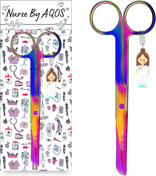 Nurse By Aqos | Tijeras Punta Afilada Rainbow para Enfermería