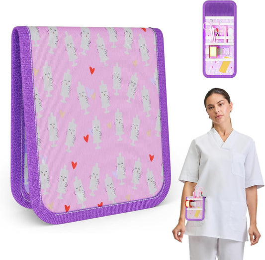 Nurse By Aqos | Salvabolsillos Enfermeria - Organizador de Bolsillo Enfermeria | Ideal para Enfermera en Apuros - Bolsillo Enfermera Organizador - TCAE - Enfermeras Saturadas. (Inyecciones Lila)