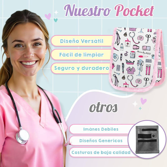 Salvabolsillos organizador de enfermería — Cosas de Enfermería Rosa